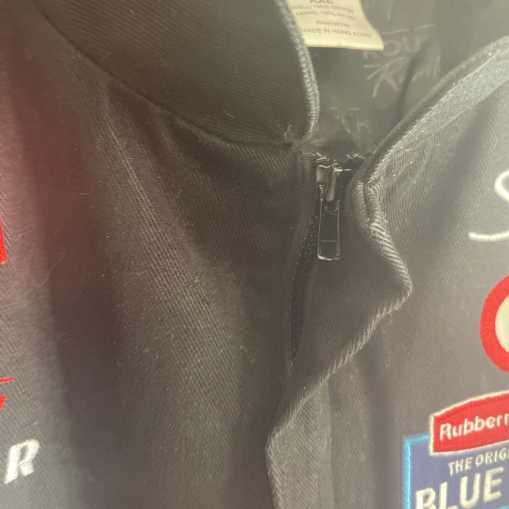 VINTAGE XXL Black Red And Blue Rubbermaid NASCAR Jacket Rousch Racing Exclusive - Picture 5 of 12